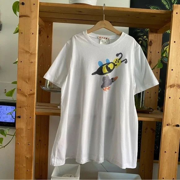Marni Kids Bird Bee Kids Drawing Tee T-shirt 14 - Picture 2 of 14
